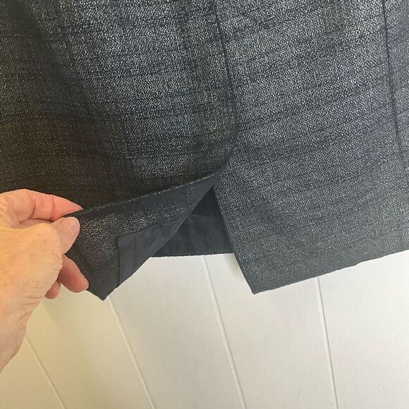 Ann Taylor Loft Women’s Small Grey A Line Mini Skirt Slit Back Zipper - Picture 6 of 10